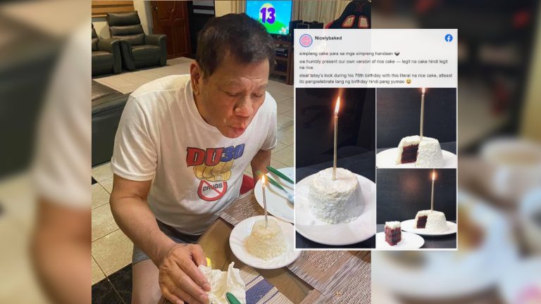 Bakeshops version of President Duterte’s 76th birthday “Rice Cake” went Viral
