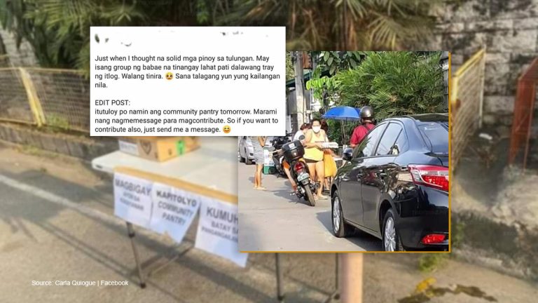 Community Pantry ransacked by a group of women