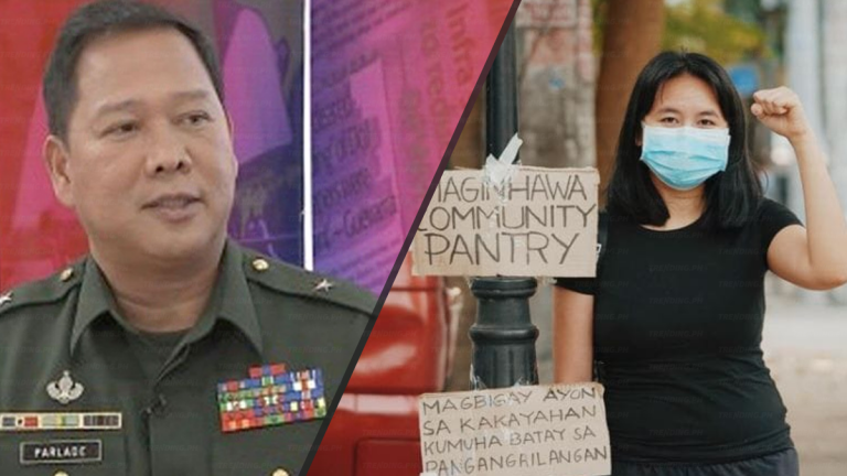 Did Parlade compare Maginhawa Community Pantry Organizer to Satan?