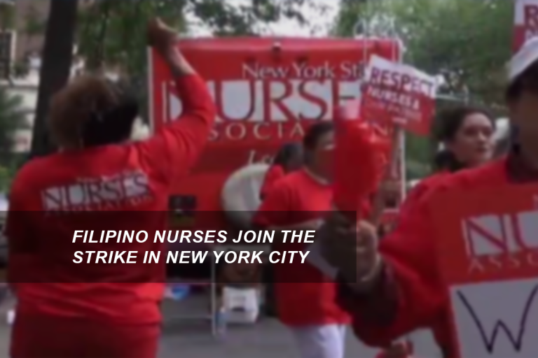 Filipino Nurses join the strike in New York City